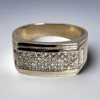 Men's 14k White Gold 0.66ct Diamond Band Ring