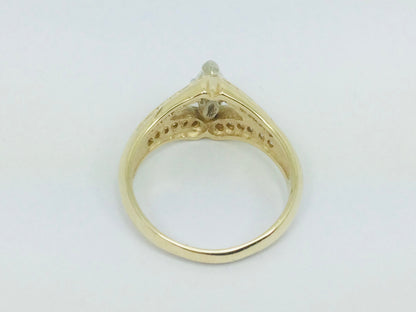 14k Yellow Gold Marquise Cut 0.86ct Diamond Ring