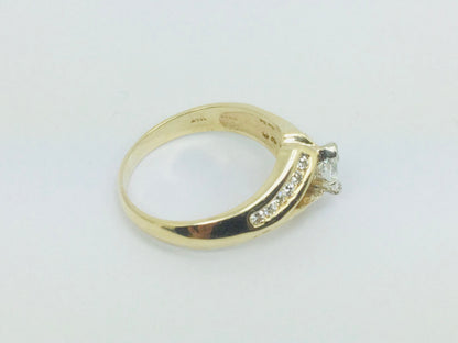 14k Yellow Gold Marquise Cut 0.86ct Diamond Ring