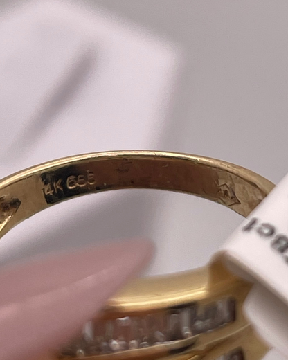 14k White & Yellow Gold 78pt Diamond Ring