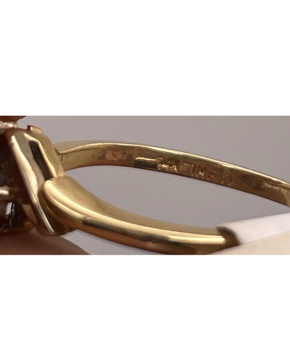 Lady's 14k Yellow & White Gold 0.28ct Diamond Engagement Ring Set