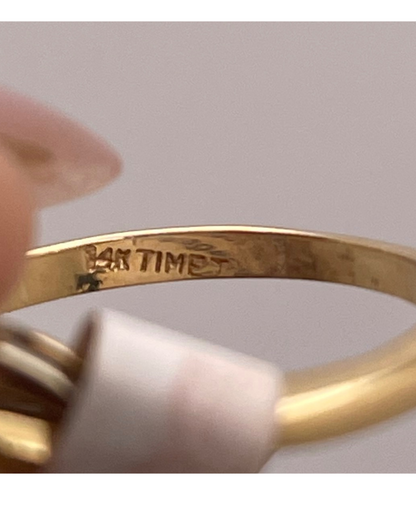 Lady's 14k Yellow & White Gold 0.28ct Diamond Engagement Ring Set