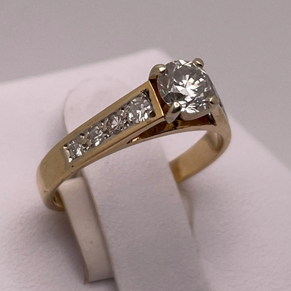 Lady's 14k Yellow & White Gold 0.74ct Diamond Engagement Ring