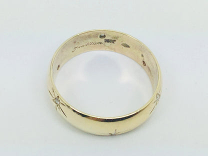 10k Yellow Gold Round Cut 6pt Diamond Eternity Band Ring