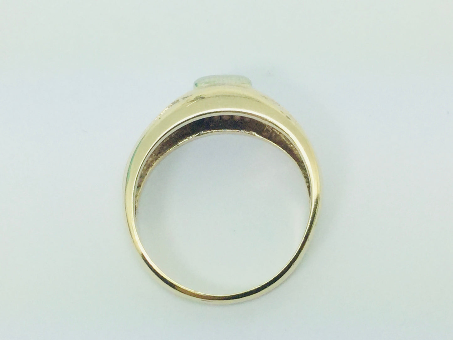 10k Yellow and White Gold Round Cut 5pt Diamond Solitaire Ring