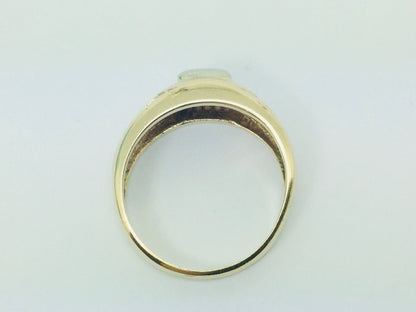 10k Yellow and White Gold Round Cut 5pt Diamond Solitaire Ring