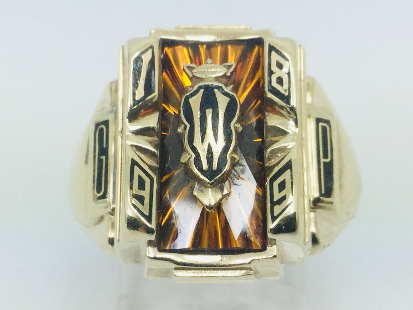 10k Yellow Gold 'GWP' '1899' School Ring