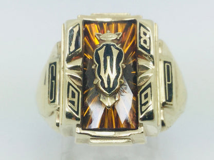 10k Yellow Gold 'GWP' '1899' School Ring