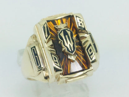 10k Yellow Gold 'GWP' '1899' School Ring