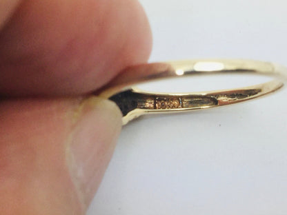 10k Yellow Gold Oval Cut 50pt Sapphire September Birthstone & 9pt Diamond Ring