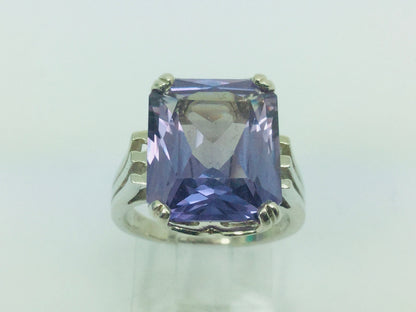 14k Yellow Gold Emerald Cut Rainbow Topaz Cocktail Ring