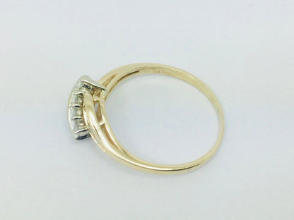 14k Yellow Gold 32pt Round Cut Diamond Row Set Ring