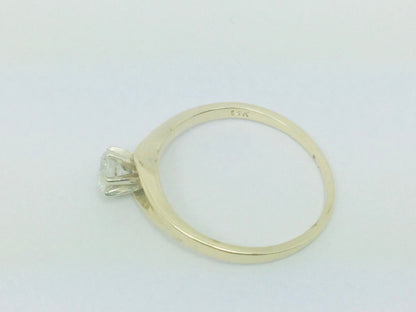 14k Yellow Gold Round Cut 33pt Diamond Solitaire Ring