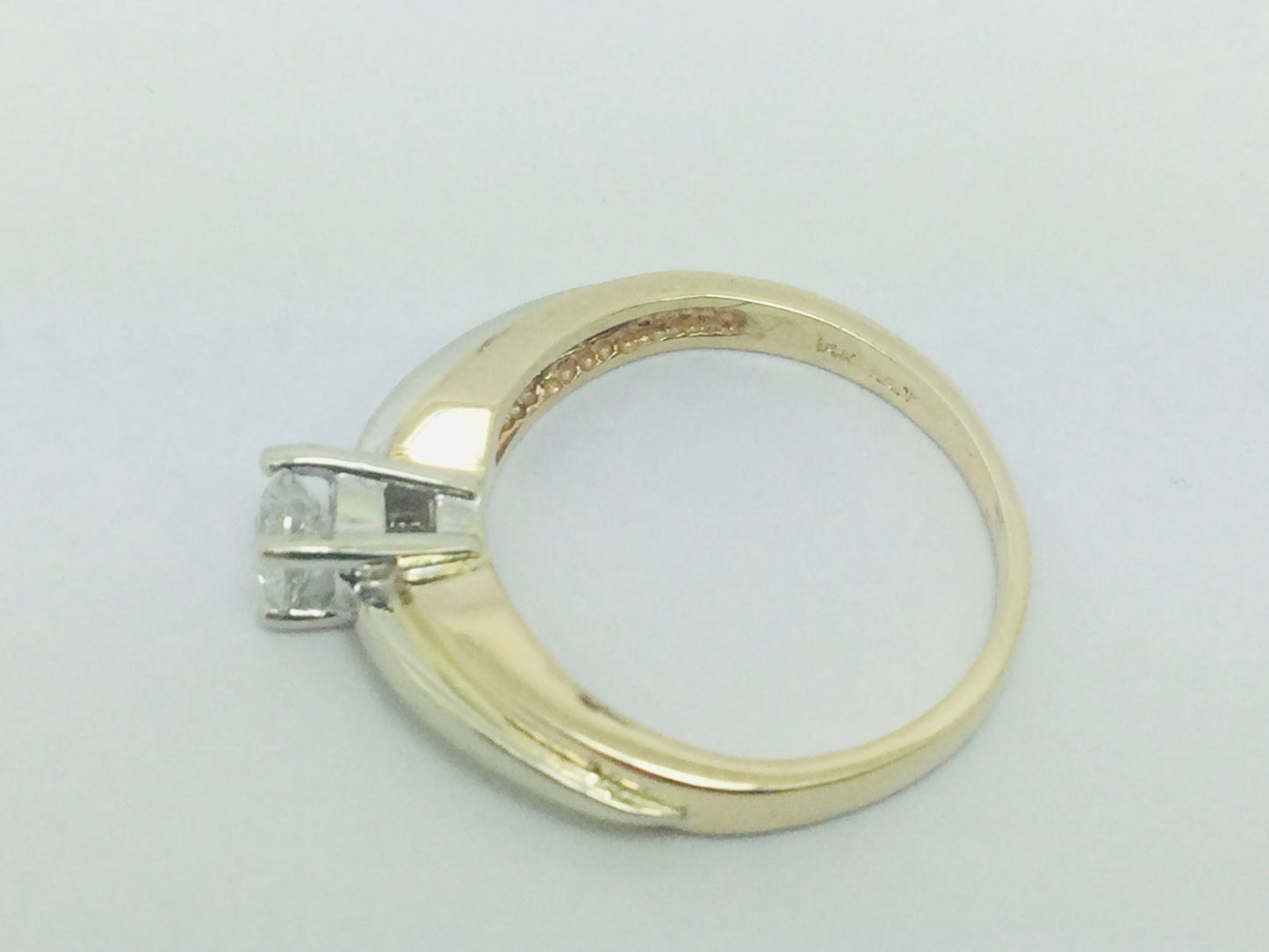 14k Yellow Gold Round Cut 30pt Diamond Solitaire Ring