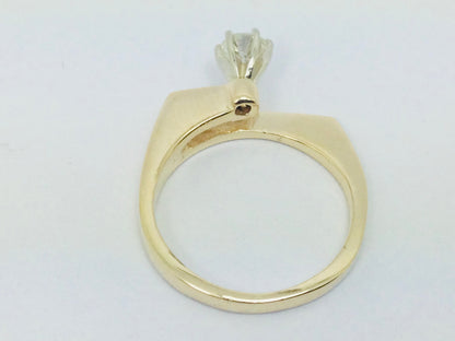 14k Yellow Gold Round Cut 25pt Diamond Solitaire Ring