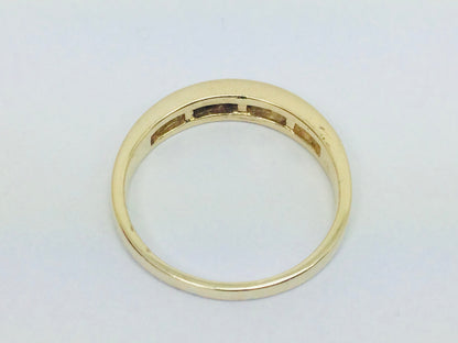 14k Yellow Gold Round Cut 30pt Diamond Channel Set Ring