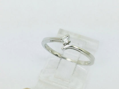 14k White Gold Round Cut 6pt Diamond Solitaire Ring
