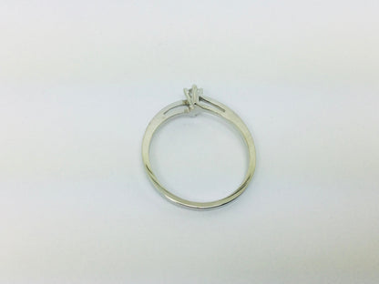 14k White Gold Round Cut 6pt Diamond Solitaire Ring