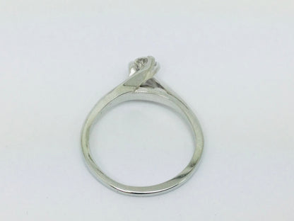 14k White Gold Round Cut 18pt Diamond Solitaire Ring