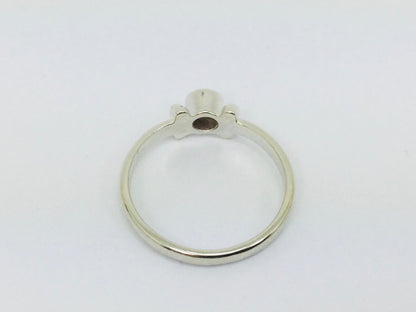 14k White Gold Round Cut 8pt Diamond Solitaire Ring
