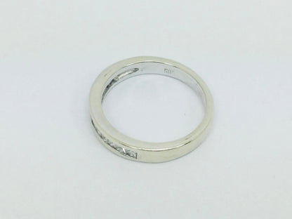 14k White Gold Princess Cut 18pt Diamond Channel Set Ring