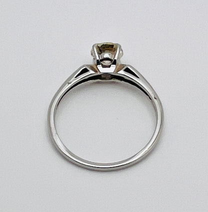 18k White Gold Round Cut 72pt Diamond Solitaire Ring