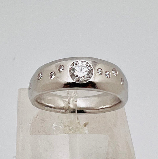 Platinum 52pt Diamond with Accents Band Ring