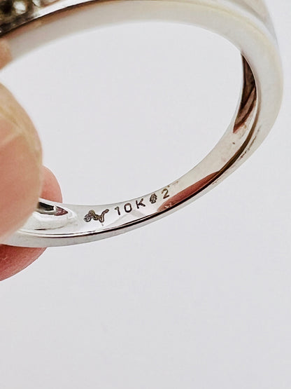 10k White Gold 78pt Round, Princess, and Baguette Diamond Ring