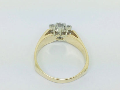 14k Yellow Gold 0.50ct Mine Cut Diamond , 0.78ct TDW Ring
