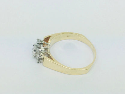 14k Yellow Gold 0.50ct Mine Cut Diamond , 0.78ct TDW Ring
