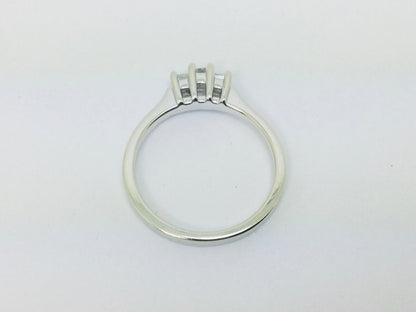 14k White Gold 26pt Princess Cut Diamond Trinity Ring