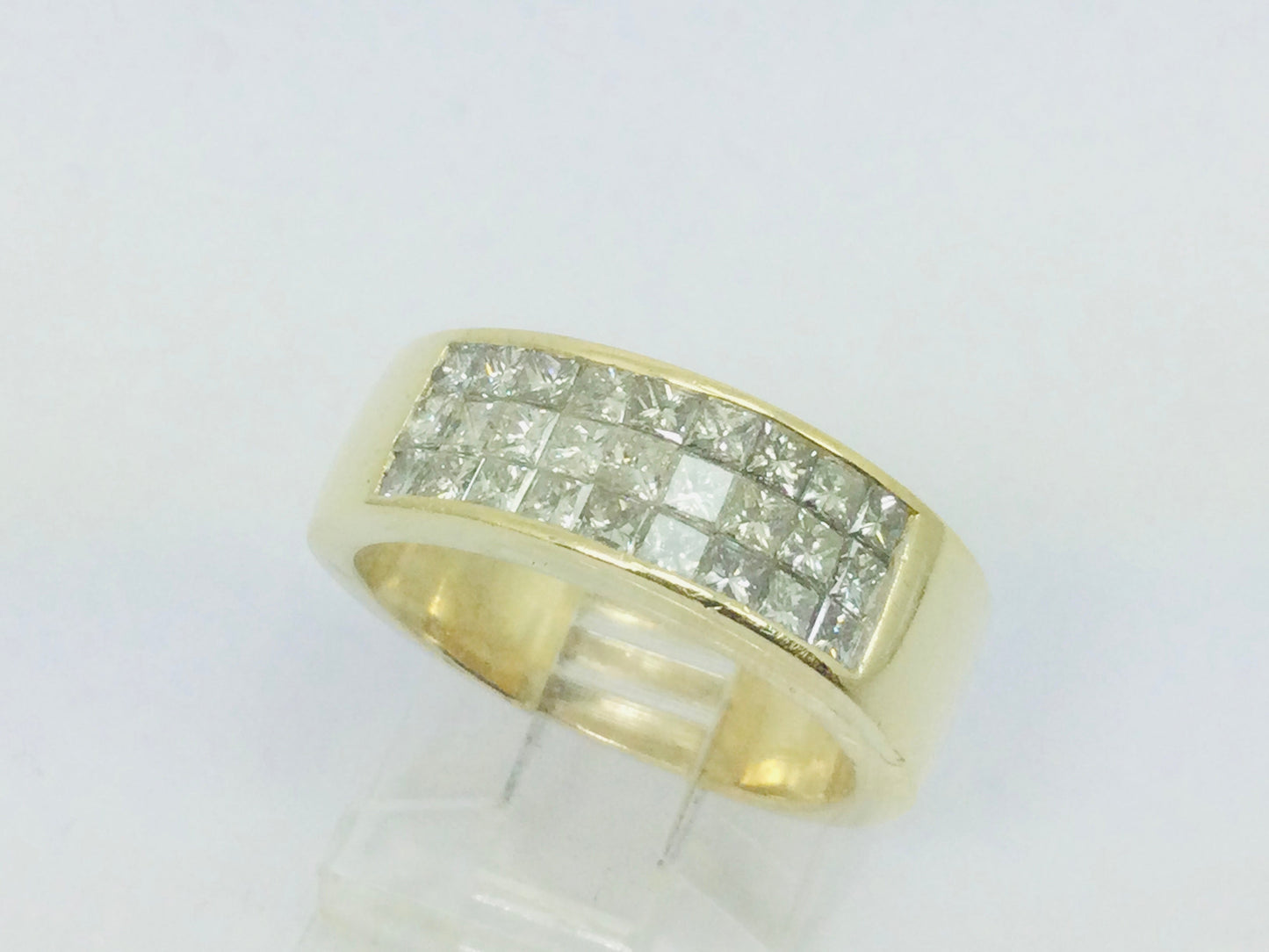 14k Yellow Gold Princess Cut 1.35ct Diamond Row Set Ring