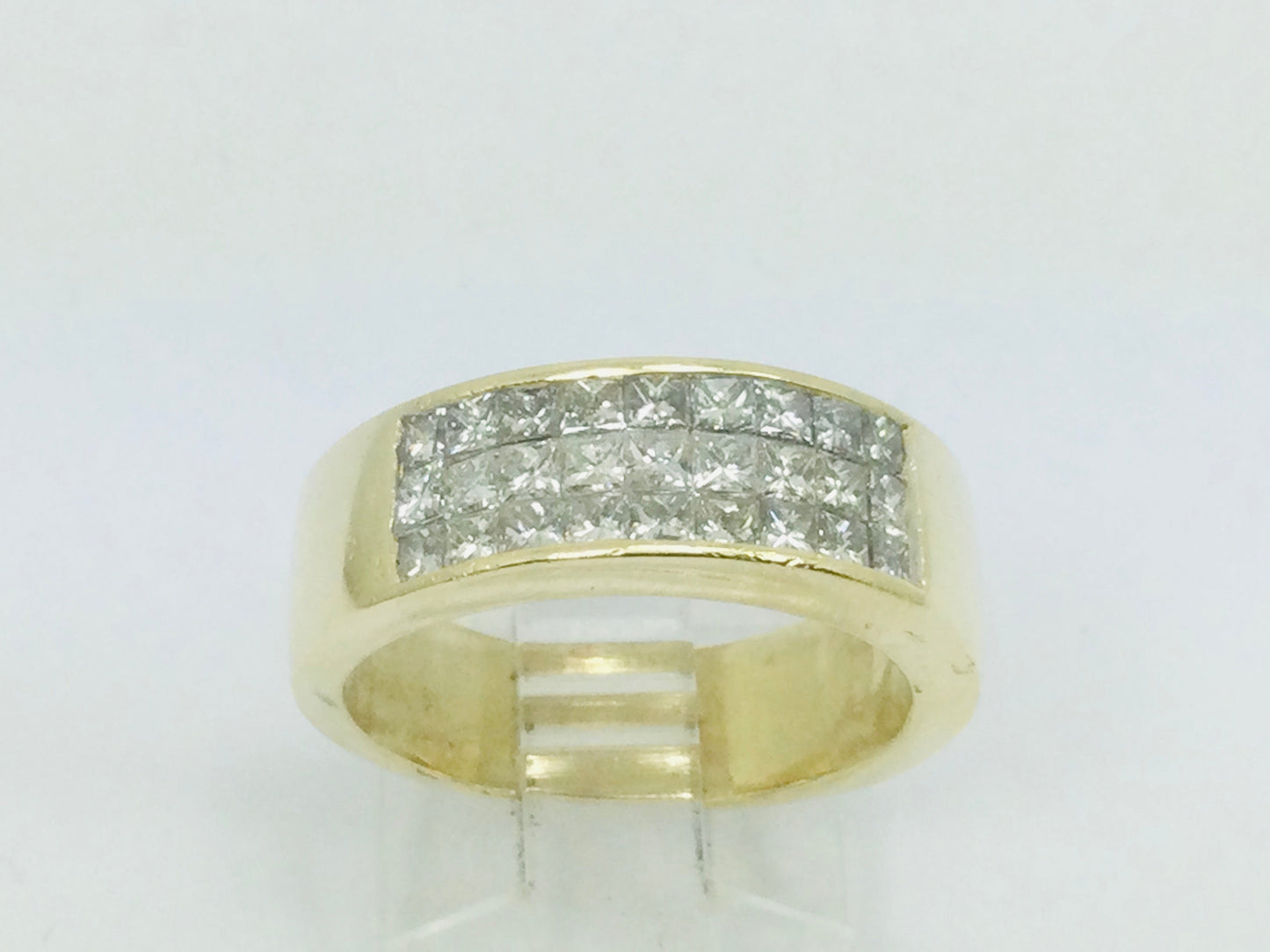 14k Yellow Gold Princess Cut 1.35ct Diamond Row Set Ring