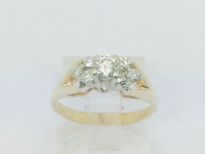 14k Yellow Gold Round Cut 0.40ct Diamond Ring