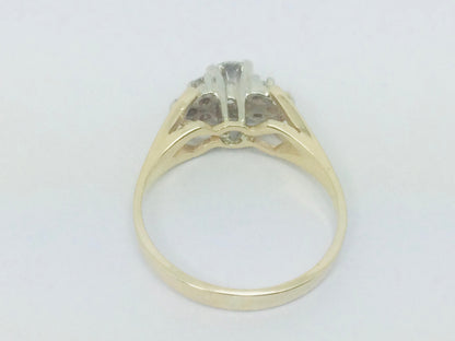 14k Yellow Gold Round Cut 0.40ct Diamond Ring