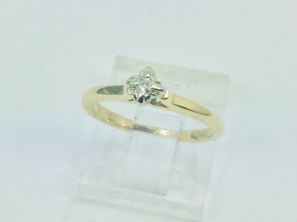 14k Yellow Gold Brilliant Cut 3pt Diamond Ring