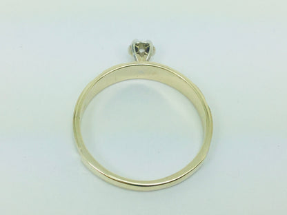 10k Yellow Gold Brilliant Cut 3pt Solitaire Diamond Ring
