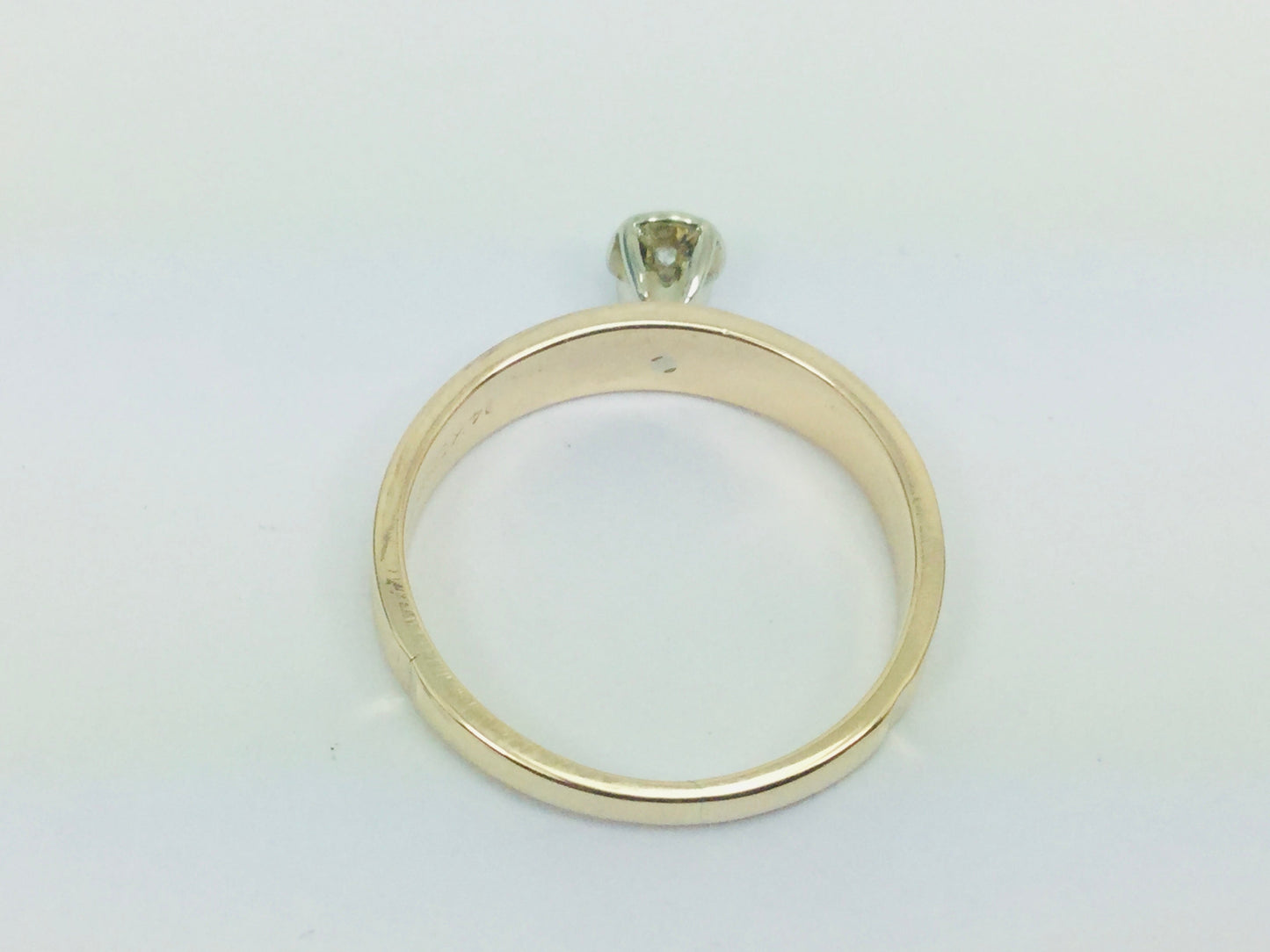 14k Yellow Gold Brilliant Cut 4pt Solitaire Diamond Ring