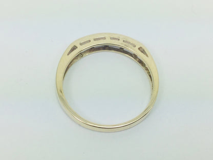 10k Yellow Gold Brilliant Cut 5.5pt Diamond Channel Set Ring