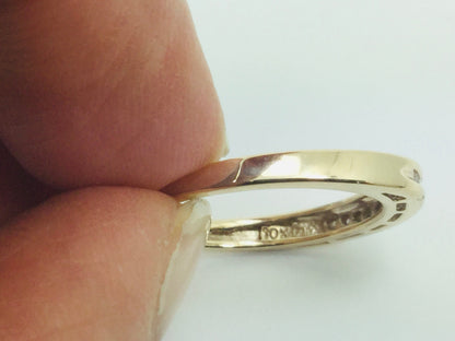 10k Yellow Gold Brilliant Cut 5.5pt Diamond Channel Set Ring