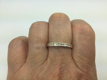 10k Yellow Gold Brilliant Cut 5.5pt Diamond Channel Set Ring
