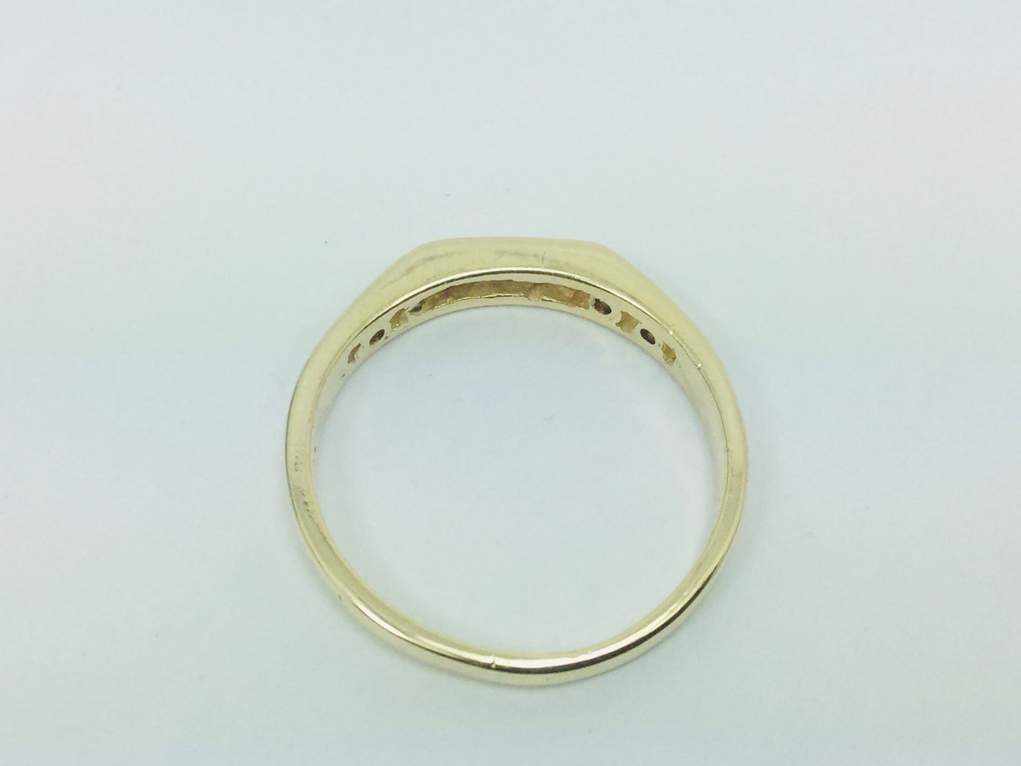 14k Yellow Gold Round Cut 0.14ct Diamond Channel Set Ring