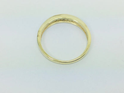 10k Yellow Gold Round Cut 16pt Diamond Channel Set Ring