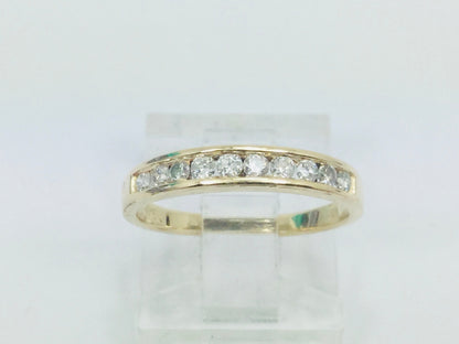 14k Yellow Gold Brilliant Cut 30pt Channel Set Diamond Ring