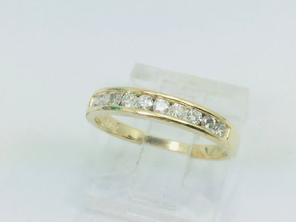 14k Yellow Gold Brilliant Cut 30pt Channel Set Diamond Ring