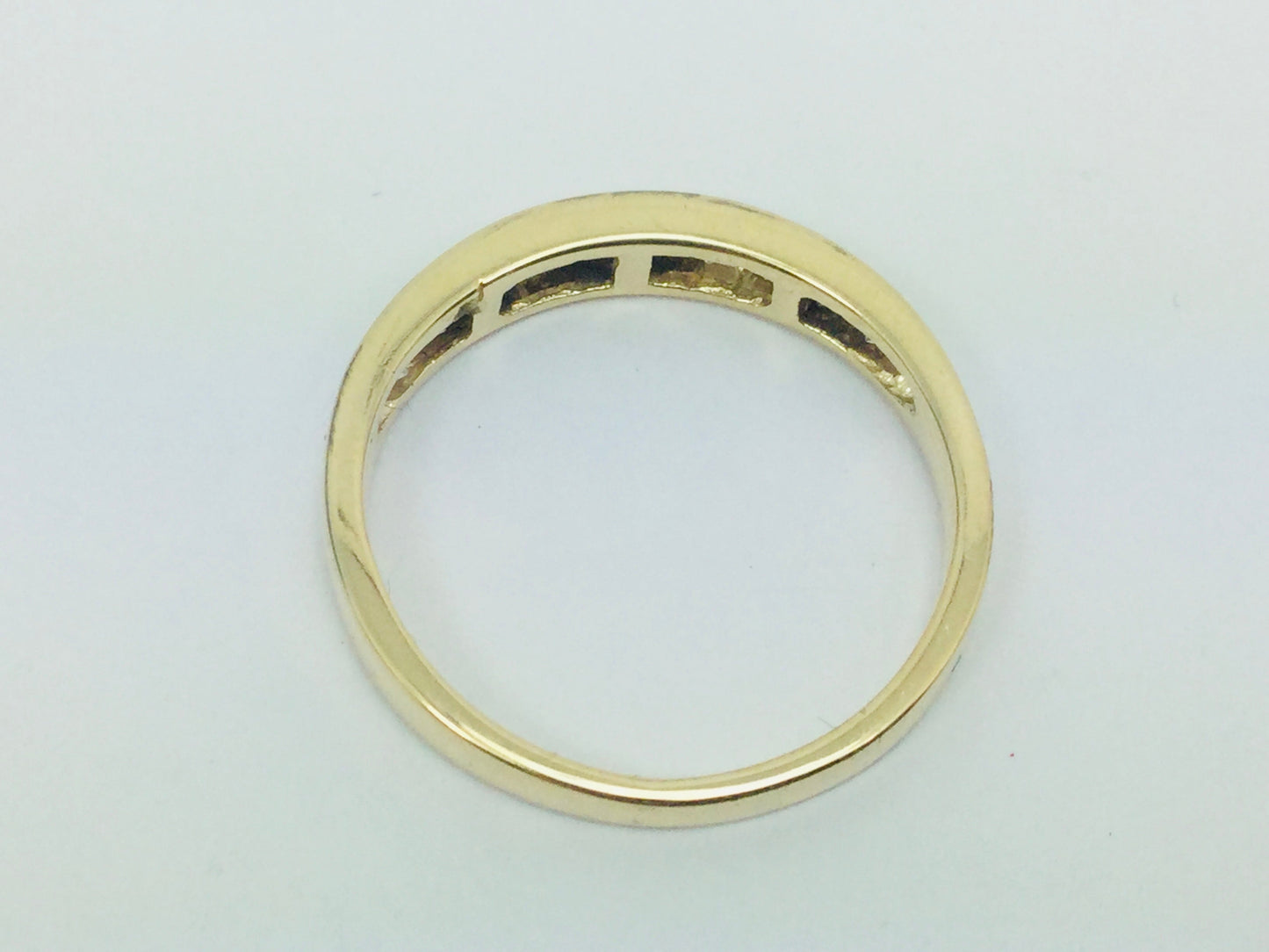 14k Yellow Gold Brilliant Cut 30pt Channel Set Diamond Ring