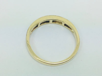 14k Yellow Gold Brilliant Cut 30pt Channel Set Diamond Ring