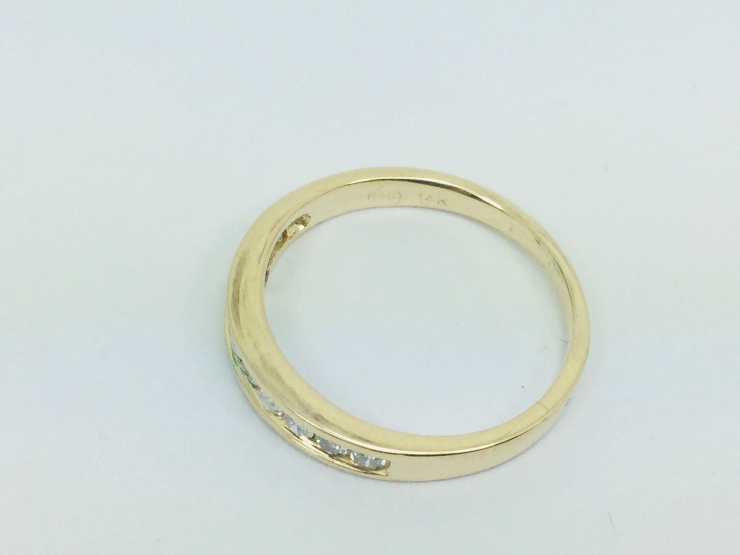 14k Yellow Gold Brilliant Cut 30pt Channel Set Diamond Ring