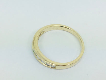 14k Yellow Gold Brilliant Cut 30pt Channel Set Diamond Ring