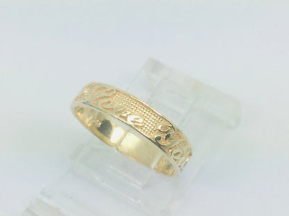 10k Yellow Gold 'I Love You' Heart and Diamond Ring